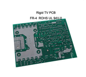 FR-4 base 4-Layer Double sided Rigid TV pcb board 1.0mm Thickness , 35um Copper