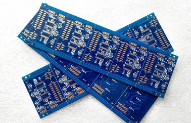Blue Solder Mask Prototype Printed Circuit Boards , Low volume PCB 4 Layer