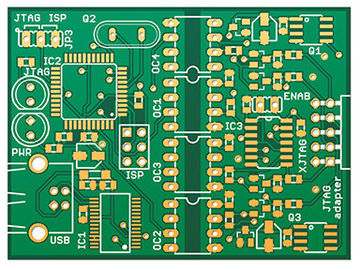 Quick Double Sided PCB Circuit Board Printing 6 Layer Immersion Gold Microwave Material